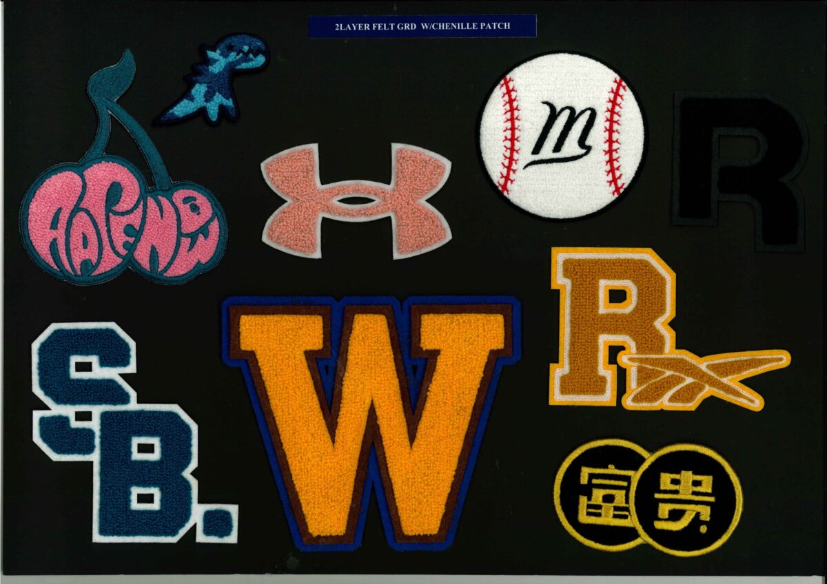 2layer felt and chenille emb patch