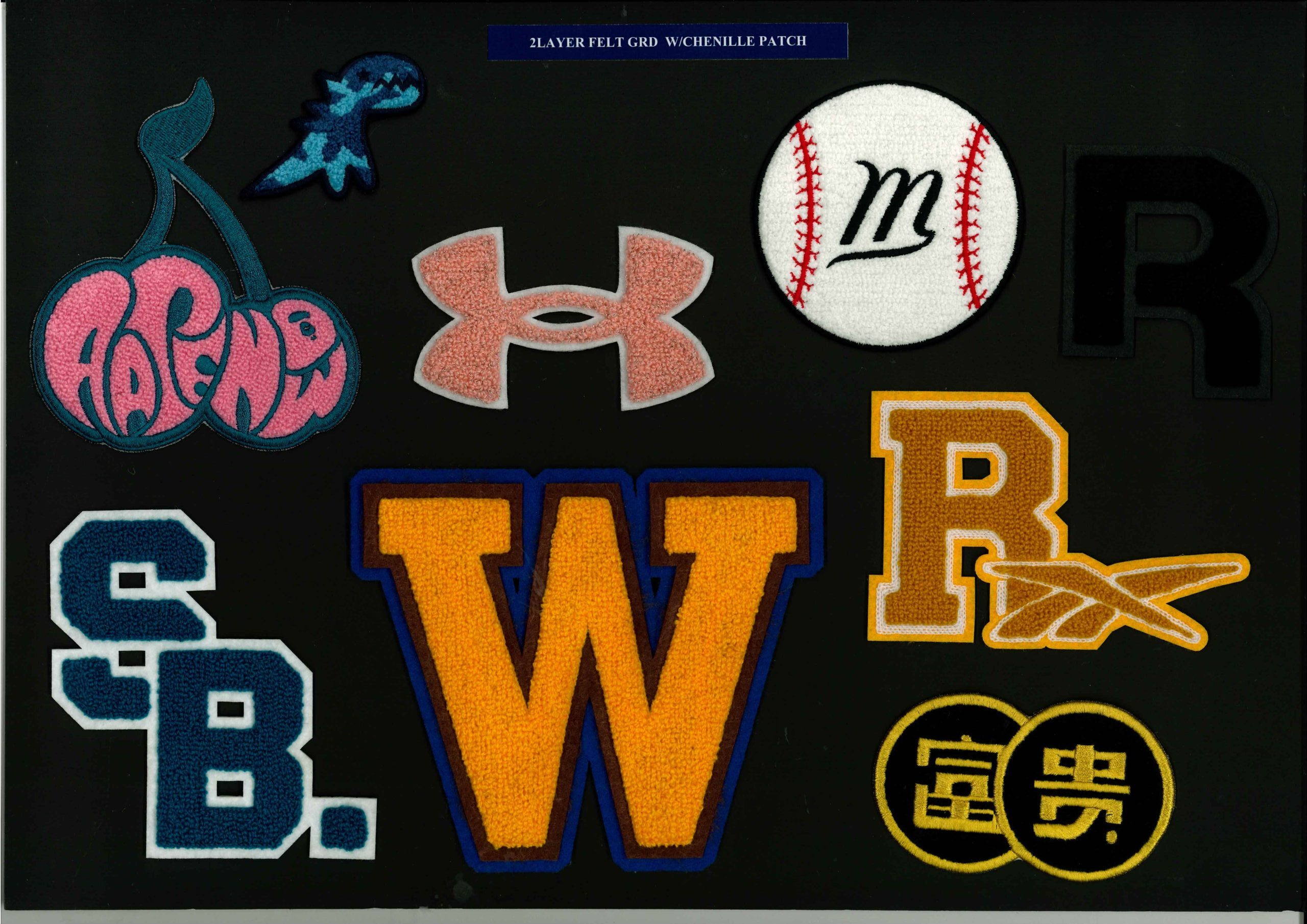 2layer felt and chenille emb patch