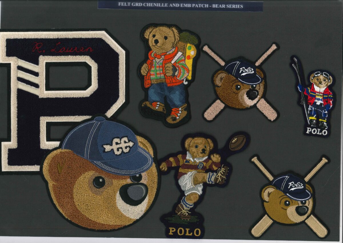 Felf Grd Chenille and EMB Patch - Bear Series