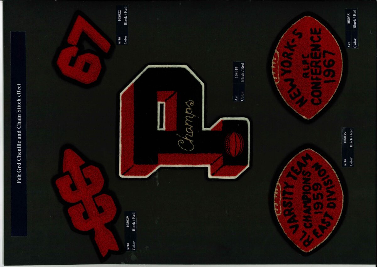 Felt Grd Chenille and Chain stitch effect