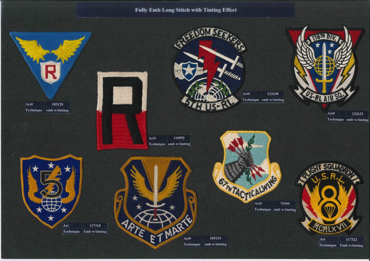 Fully Emb Long Stitch with Tinting Effect