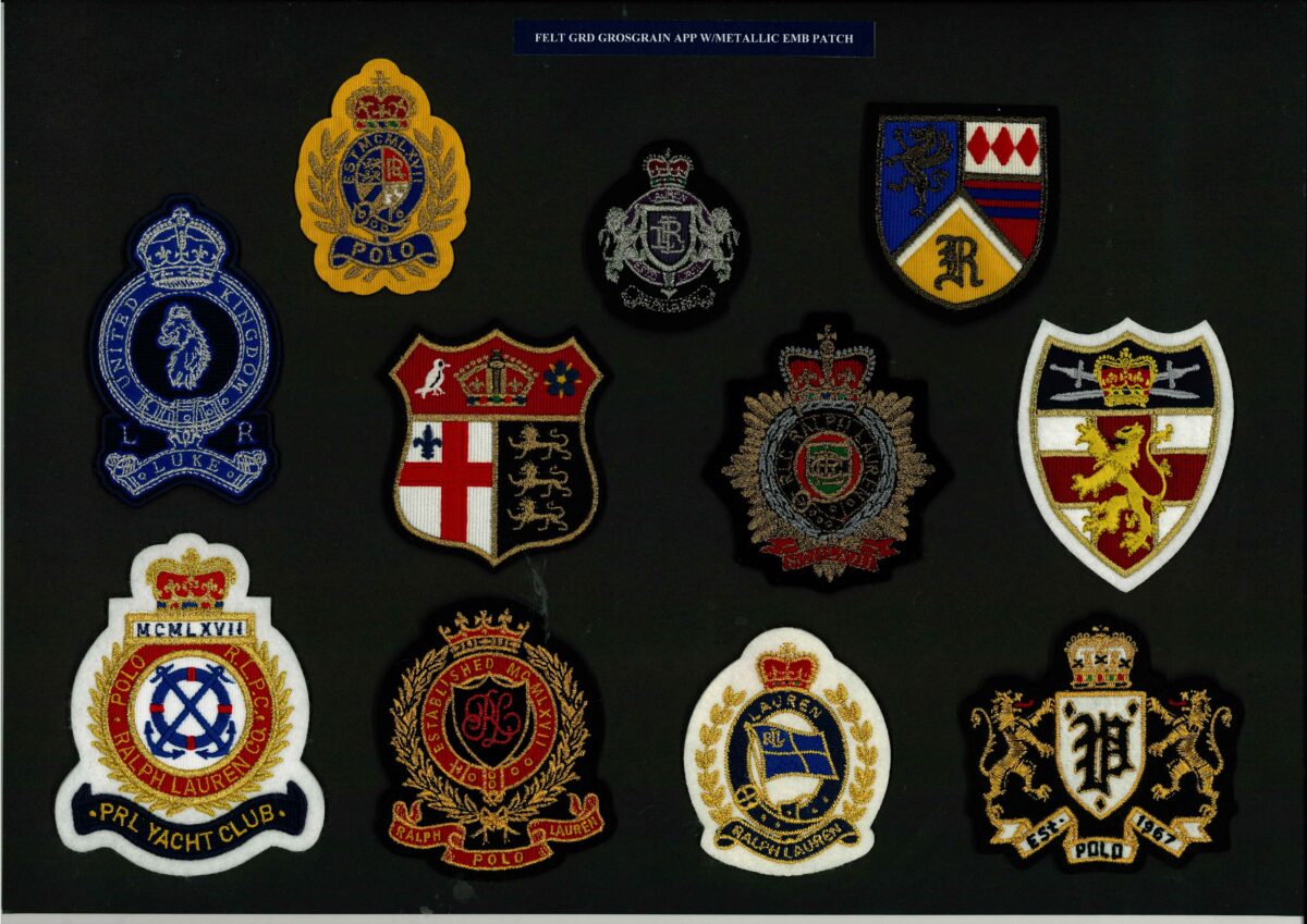 Grosgrain applique emb patch