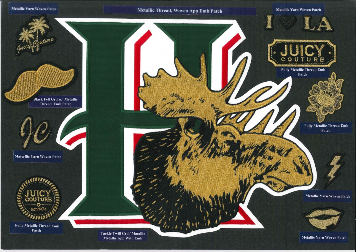 Metallic Thread, Woven App Emb Patch